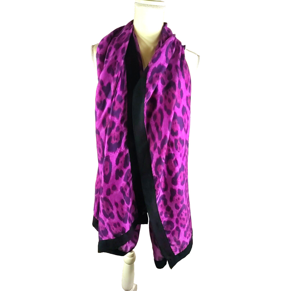 Lulla Collection By Bindya Purple Black Leopard Print Rectangle 72 X 29